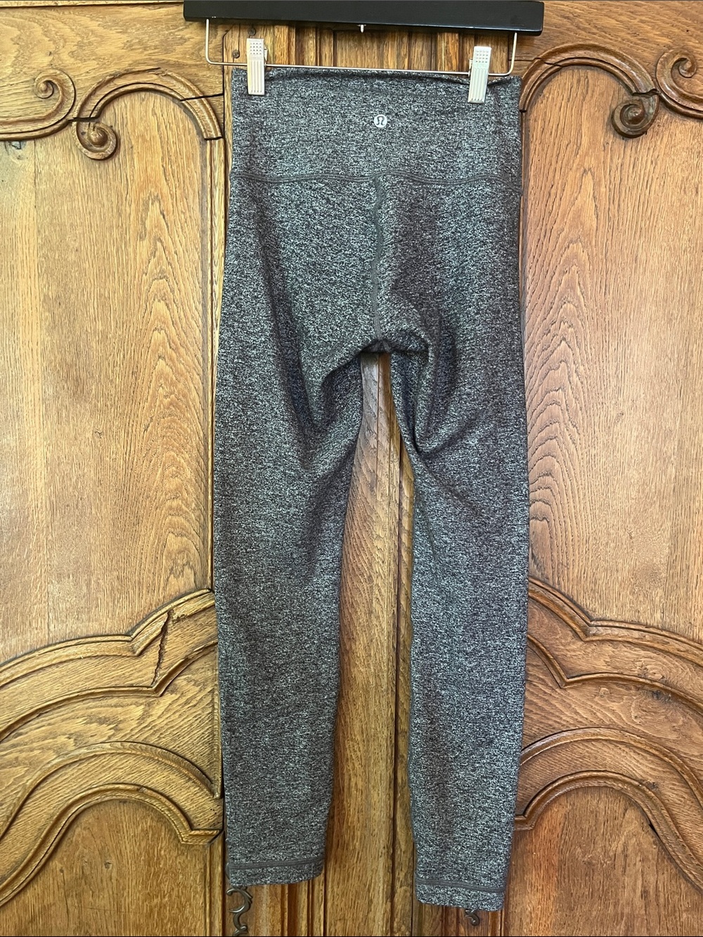 Lululemon Wunder Heathered Black Luon Leggings Size 4 - Picture 5 of 8